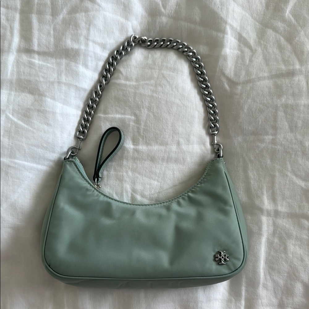 Tory Burch Mint Green nylon Chain-Accent shoulder with Crossbody Bag - Picture 2 of 7